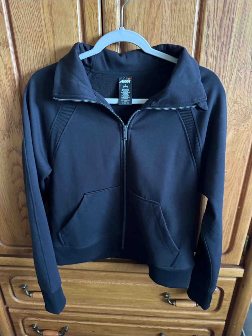 Avia Black Jacket with Orange Logo Detail